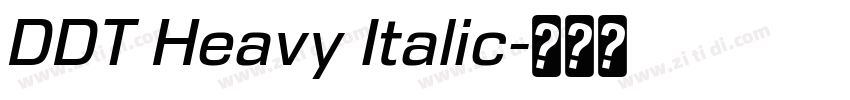 DDT Heavy Italic字体转换